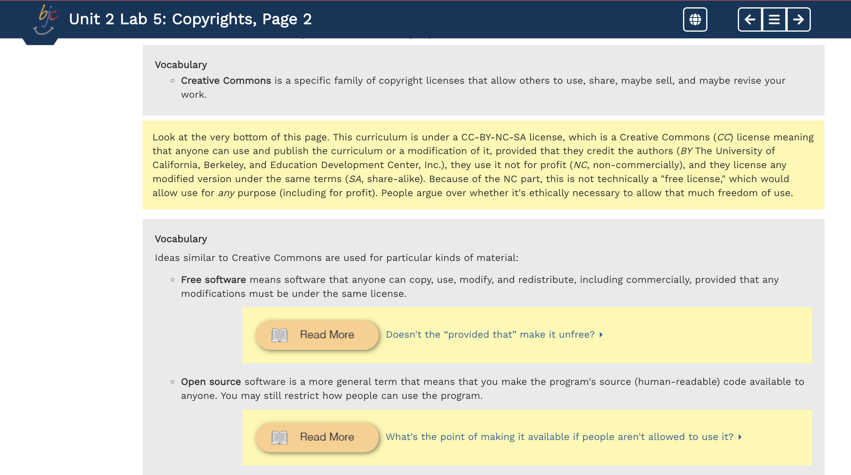 Copyright and Fair Use, Unit 2